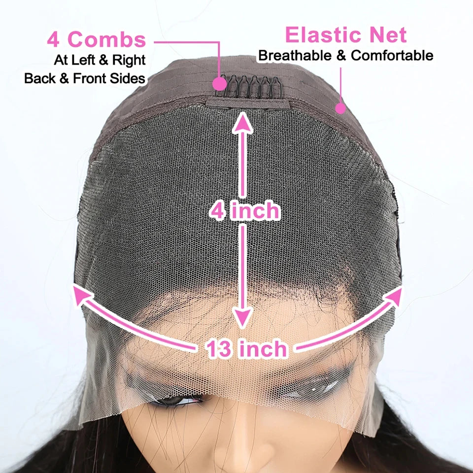 Bob Wig Human Hair 13X4 Lace Front Wigs 180% Density Straight Short Bob Frontal Wig L/T/4x4 Lace Wig Pre Plucked Natural Hair