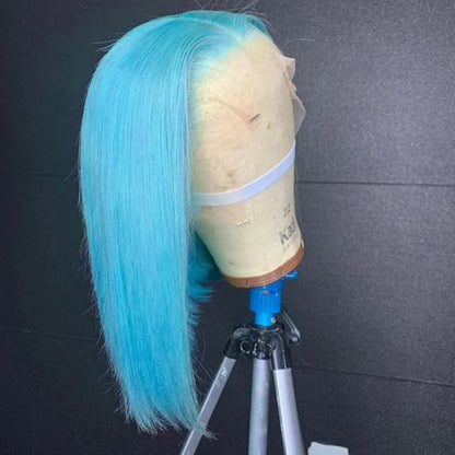 Soft Hair13x4 Straight Synthetic Lace Front Wig for Women Ombre Platinum Blonde Ash Roots Glueless Heat Resistant Fiber Hair Wig