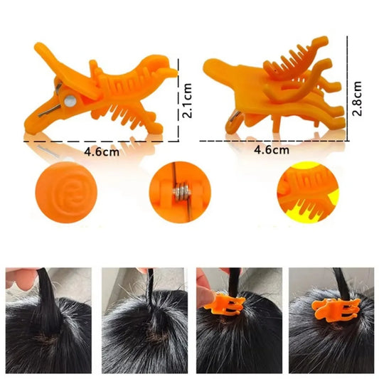 10Pcs New S/L Perm Hair Clip Reusable Hair Curl Barbershop Hook Loop Hair Rollers Styling Clamps Men
