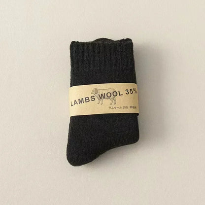 Winter 30% Wool Cashmere Warm Furry Kids Sock Chic Solid Color Calf Sock for Children Thicken Fleece Wool Autumn Warm Stockings