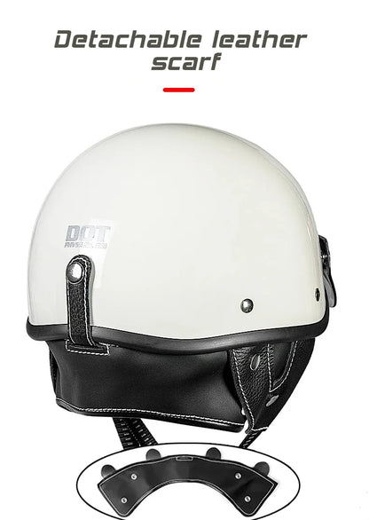 Motorcycle Half Helmet Vintage Motorbike Helmets Men Women Unisex Scooter Four Seasons Helmet Motocross Open Face Helmet S-XL