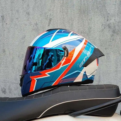 Motorcycle Helmet  four seasons LVS  Professional racing dual lens safety helmet motorcycle full face protector, approved by DOT