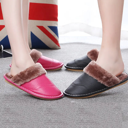 Eyriphy Warm Slippers For Womens Mens Thick Sole Fluffy Fuzzy House Shoes Casual Bedroom Couple Slippers Indoor Cozy Cotton Shoe