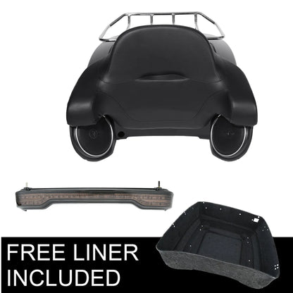 Motorcycle King Trunk Rack Light Speaker Pad For Harley Touring Trunk Road King Glide 2014-2025