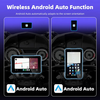 EKIY 5.0 inch Wireless CarPlay Moto Android Auto Portable Digital Motorcycle Dashboard GPS Navigation Removable Display Screen