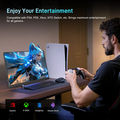 HOWENS 15.6 Inch 4K Monitor IPS Display HDR 100% NTSC For Laptop Switch PS5 Xbox Phone Gaming External Screen Second Monitor NEW