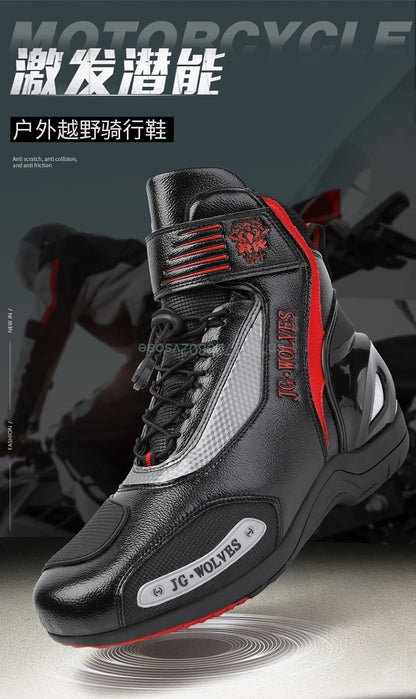 Boots For Motorcyclist Man Women Waterproof Enduro Motorcycle Boots Motorcycle Shoes Moto Hombre Anti-Fall Riding Short Boots
