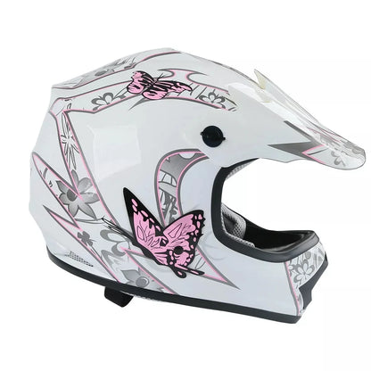 Motorcycle Child Kids DOT Youth Helmet Full Face Dirt Bike ATV Goggles Gloves