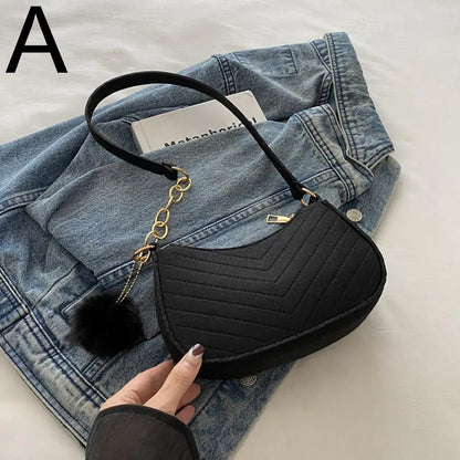 Mini Women Shoulder Bags Fashion Felt Women's Bag Design Advanced Underarm Handbags Mini Saddle Bag