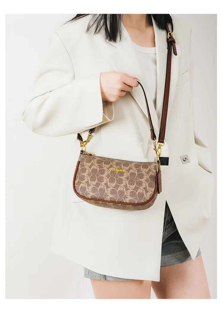 Classic Vintage Ladies Crossbody Handbag High-End Women's Underarm Shoulder Bag Elegant Designer Leather Messenger Bag For Women