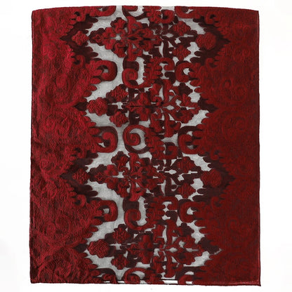 Fashion Women Cut Flowers Hollow Lace Gradient Flower Silk Scarf Spring Shawls and Wraps Towel Femme Beach Sjaals