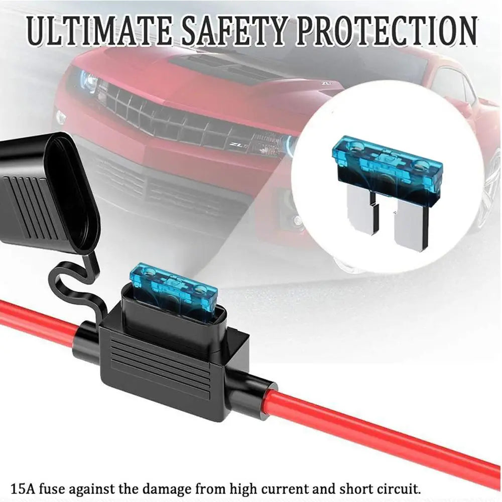 12V Charger Cable 16AWG Ring Terminal SAE to O Ring Connecters Extension Cord Cable Connector for Battery Charger/Maintainer
