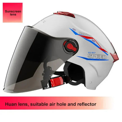 Summer Sun Protection Motocycle Helmet Universal Safety Half Helmet Windproof  Rainproof Electric Bicycle Comfortable