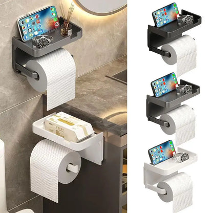 Toilet Storage Case Bathroom Tissue Box No-Drill Paper Rack Small Organizer Household Items Durable Stand Tissue Box Holder