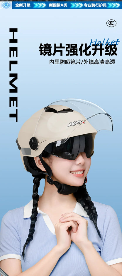 Summer impact protection safety open face motorbike helmet motorcycle short lens ordinary tail wing black
