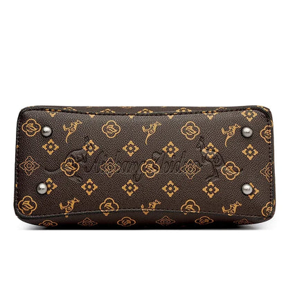 Luxury Handbag Fashion Print Large Capacity Soft Leather Women Shoulder Crossbody Bag Leisure Designer Ladies Purses and Handbag