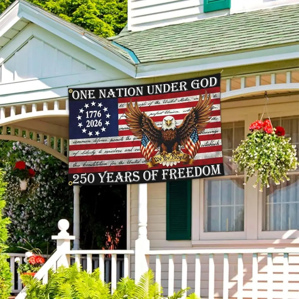 250th Anniversary USA 3x5 Outdoor Patriotic 4th of July Yard Flags & Banners