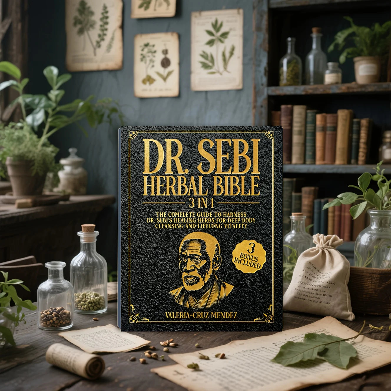 5025 Dr. Sebi Herbal Bible 3-in-1: Detoxify and Cleanse Your Body with Dr. Sebi's Healing Herbs for Lasting Health and Vitality