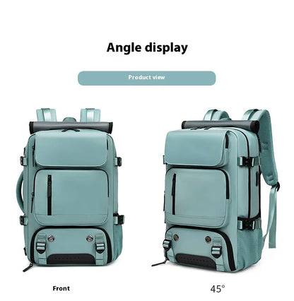 Large Travel Backpack Boardable Backpack USB Charging Waterproof Outdoor Travel Backpack Independent Shoe Compartment