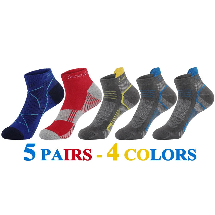 2 Pairs/Lot Running Socks Men Sport Outdoor Casual Cotton Red Stripes Compression Black Colorful Sock Male Gifts 21 Colors