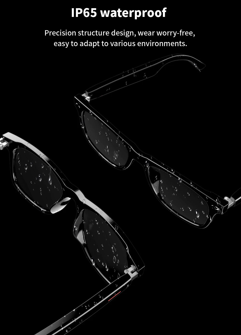 E13 Waterproof Cycling Glasses,Bluetooth Smart Glasses,Audio Call,Music,Bluetooth Headset,Sunglasses, Anti-blue Light Glasses