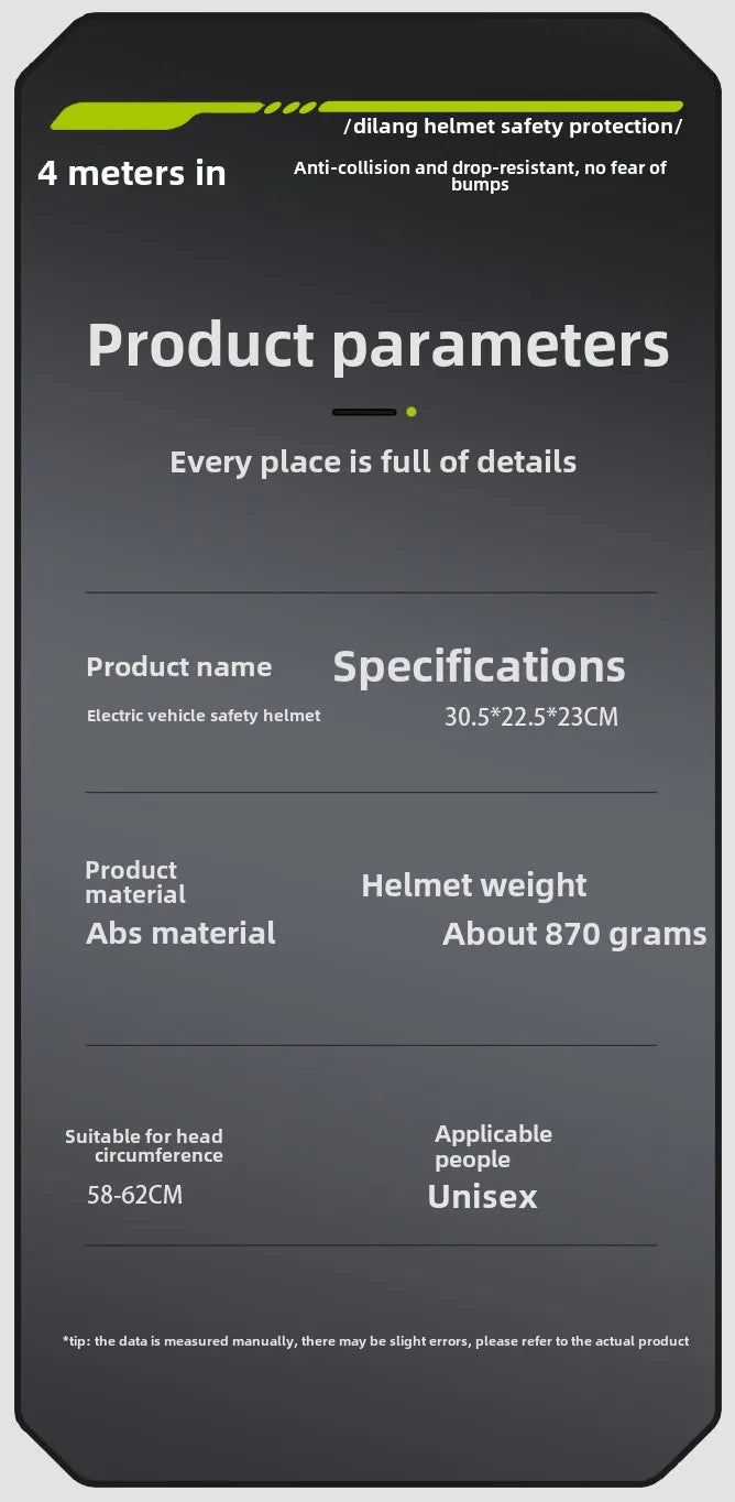 Uniform Size 58-62CM Helmet Motorcycle Winter Thermal Battery Car Female Winter Male Double Mirror Four Seasons Helmet