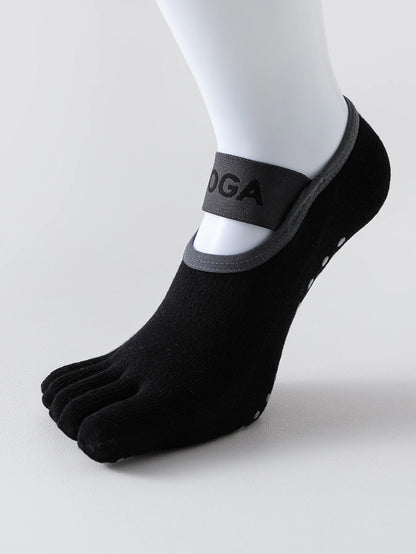 1 pair of women's five finger socks, professional anti slip yoga socks, Pilates fitness socks