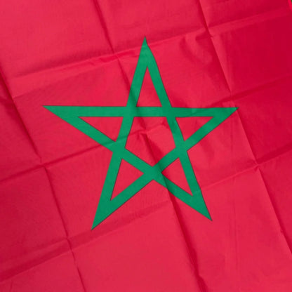Morocco Flag 150x90cm Large 3x5 FT Moroccan National Flag Green Star Polyester Double Stitched Outdoor Indoor Decoration