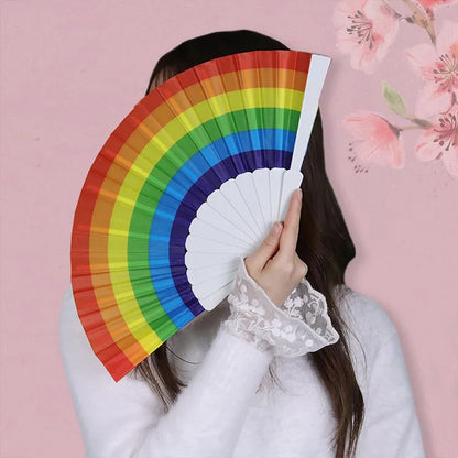 6/12/20/60pcs Vivid Rainbow Portable Folding Fans for LGBT Pride Party Music Fest Dance Wedding Favors for Guests