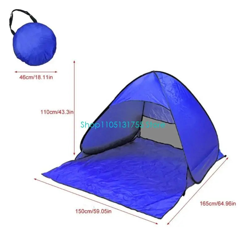 K0EF Outdoor Automatic Quick Open Camping Tent Outdoor Quick Setup Tent with Carring Bag Enduring 2-3 Persons Beach Tent