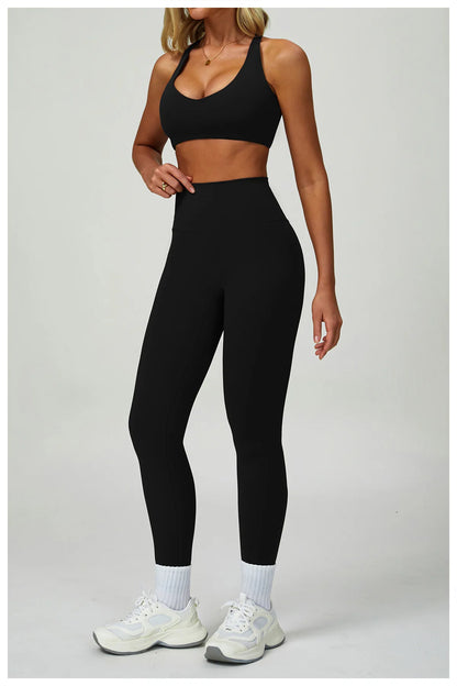 3PCS Yoga Sets Workout Set Women 2 Pieces Gym Suits High Waist Leggings Sport Bra Outfits Long Sleeve Fitness Running Sportswear