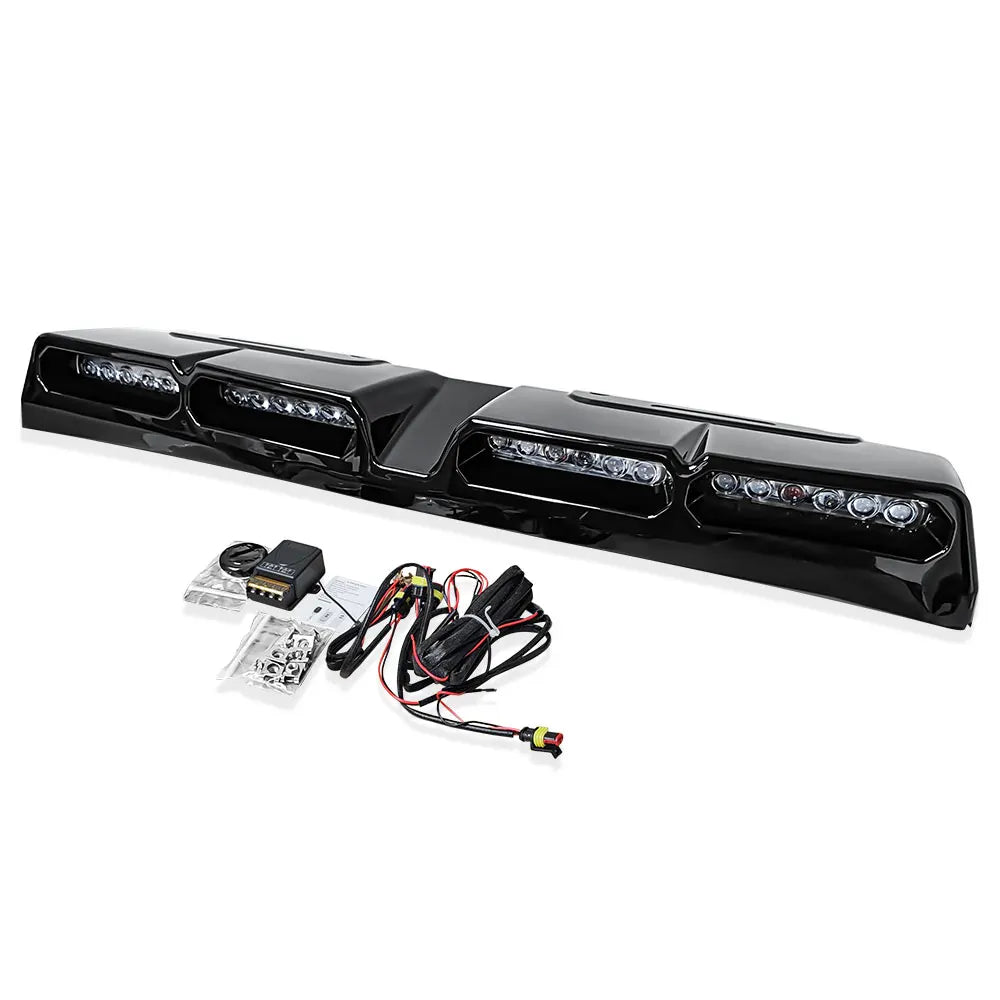 Front Roof Wing Lip Roof top Led Bars Lights For NISSAN Navara 2023 2024 Led Car Pickup Roof Lights Exterior Modification