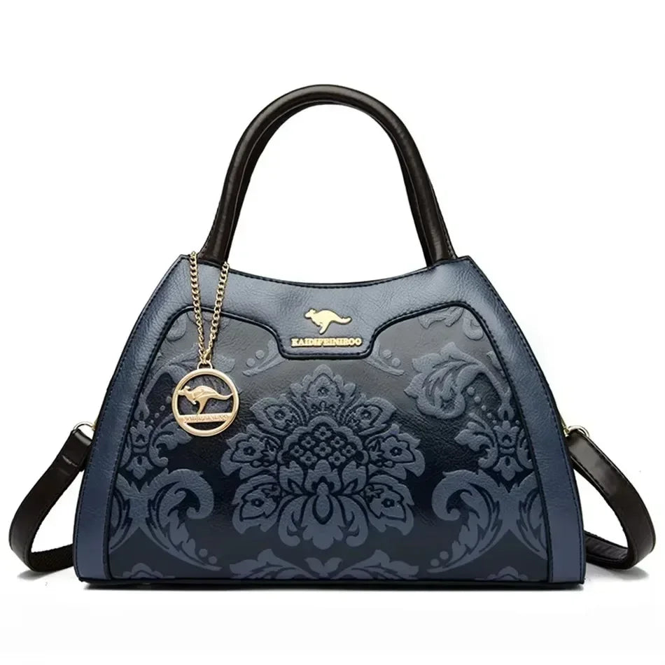 Luxury Handbag Fashion Print Large Capacity Soft Leather Women Shoulder Crossbody Bag Leisure Designer Ladies Purses and Handbag