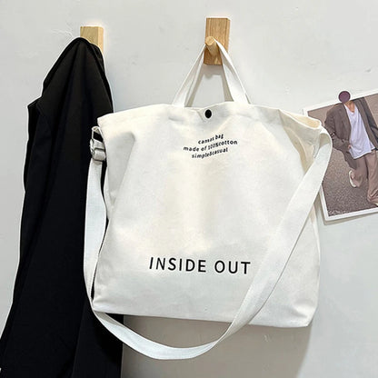 High Quality Canvas Men and Women Simple Cross-body Bag Wash Canvas Thick Handbag Large Capacity Arts Students Package Satchel