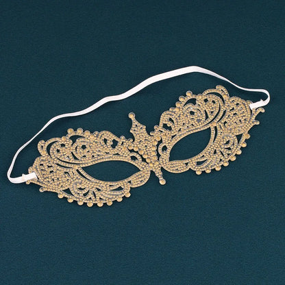 Wedding Dance Mask Headdress Bride Party Rhinestone Tassel Wedding Card Personality Mask Stage Accessories
