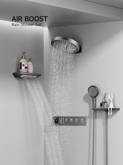 Shower System Set 2025 in Wall Mount With Thermostatic Multi-Function Mixer Rainfall For Showering Luxury Bathroom Smart Home
