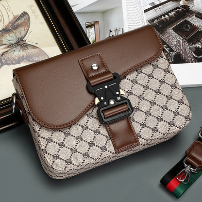 Fashionable Jacquard Pattern Men's Crossbody Bag High-End Casual Shoulder Bag for Commuting Business Waterproof Daily Sling Bag