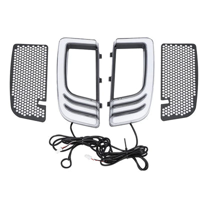 Motorcycle Fairing Lower Grills LED Turn Signal Light blinker For Harley Touring Road King Electra Glide FLHTK CVO Limited 14-23