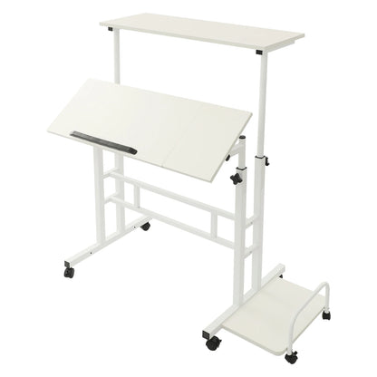 Multi Functional Foldable Computer Desk Adjustable Portable Laptop Desk Modern Computer Desk Computer with Wheels for Work Study