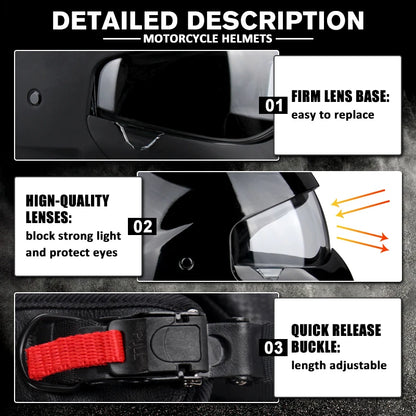 New Scorpion Retro Motorcycle Cascos Moto Locomotive Personality Multi-purpose Combination Helmet  Detachable Multi-purpose