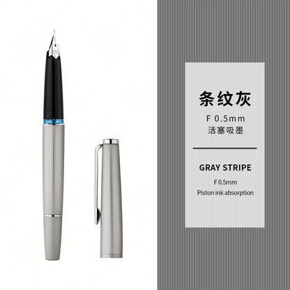 Limited MAJOHN B32 Metal Strive Piston Fountain Pen with Butterfly F Tip Student Adult Iridium Writing Ink Pen Office Supply