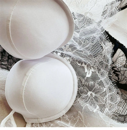 Women Lace Push Up Bra Wireless Thin Cotton Underwire Shaping Bras Anti Sagging Bralette 2 Piece Panty Set Sexy Lingerie S-XL