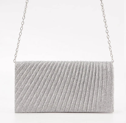 Women's Evening Shoulder Bag Bridal Clutch Party Prom Wedding Envelope Handbag Glitter Shiny Purses Sling Dating Dressy Bag