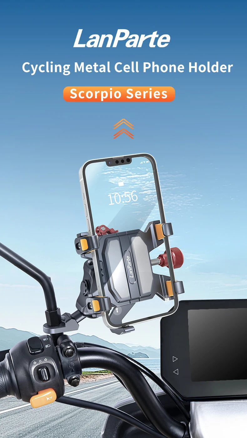 New Universal Motorcycle Phone Holder High-Quality Alloy Shock Absorption Motos Navigation Mount Motorcycle Accessories