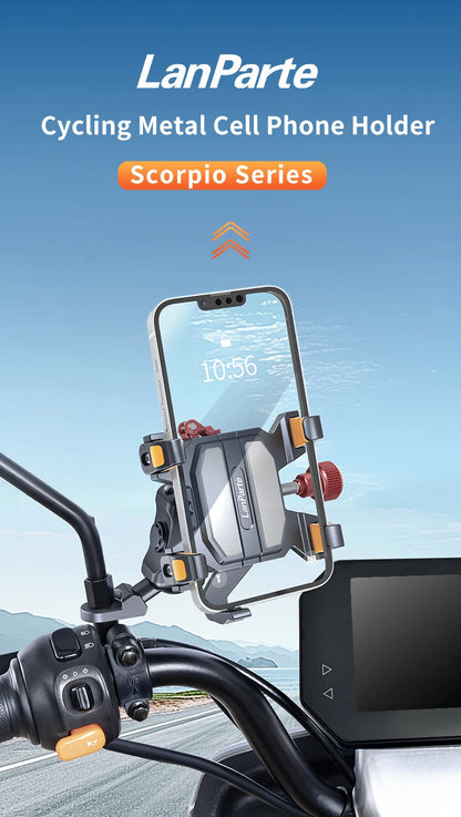 New Universal Motorcycle Phone Holder High-Quality Alloy Shock Absorption Motos Navigation Mount Motorcycle Accessories