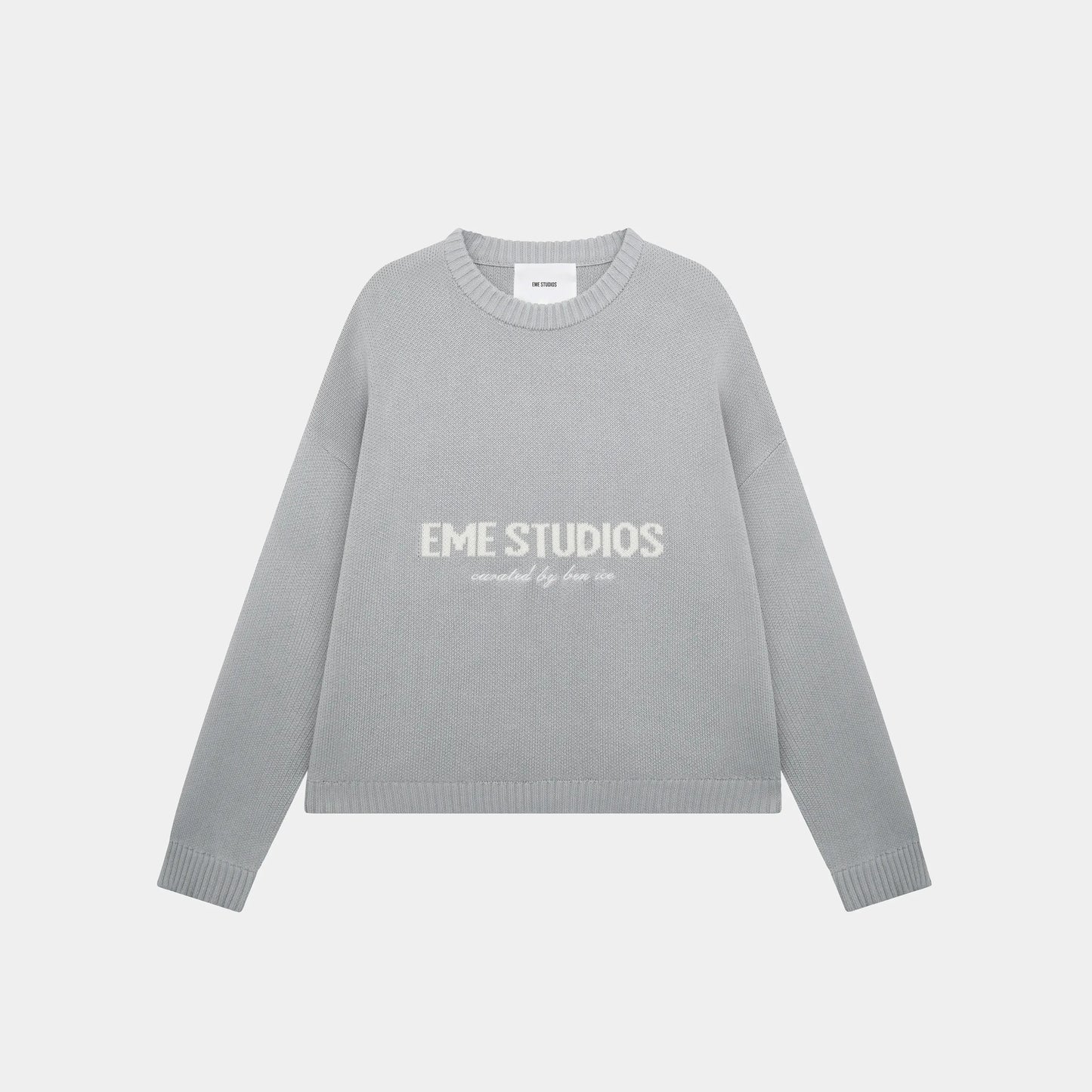2026 EME Studio Winter Spain Version Of The Letter Printed Shirt New Unisex Loose Couple Personality Casual Fashion Sweater