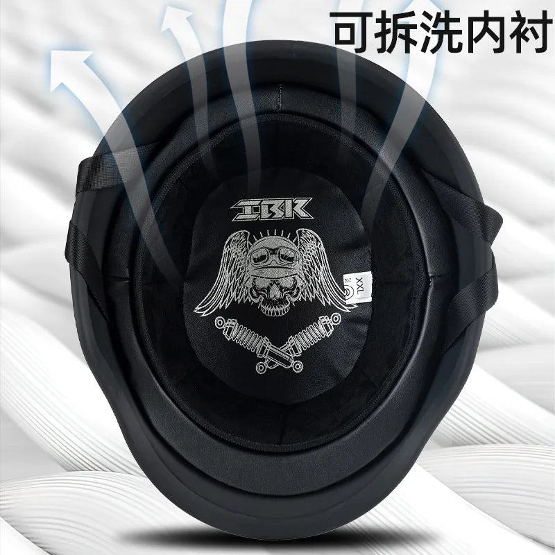 German Soldier Helmet Motorcycle for Harley Retro Half Helmet Motorcycle Helmet Summer 3C Certification Scoop Helmet Cruise Car