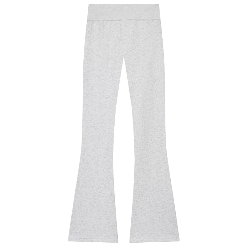 HXAO Fleece Flared Trousers Women's Pants Black Brown Grey Pants For Woman Chic High-Waisted Flared Trousers Casual Sports Pants