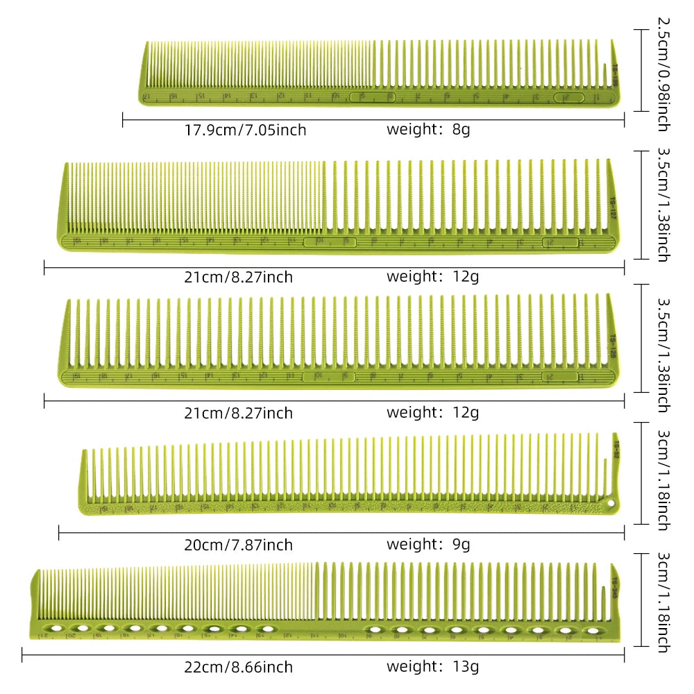 1/9PCS Hairdressing Clipper Comb Anti Static Flat Top Comb for Hair Cutting Professional Salon Beauty Tools Practical Comb
