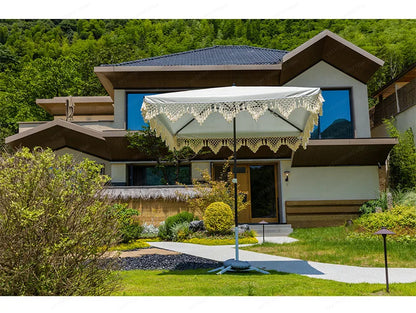 Seaside Resort Beach Umbrella Courtyard Tassel  Pool Terrace Parasol Square Umbrella